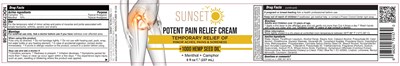 Hemp Oil (Sunset Potent Pain Relief Cream 8oz Jar Hemp)